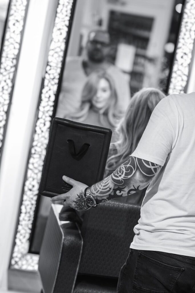 Ben Forrest with another happy client at the Ben Forrest Salon In Kingston